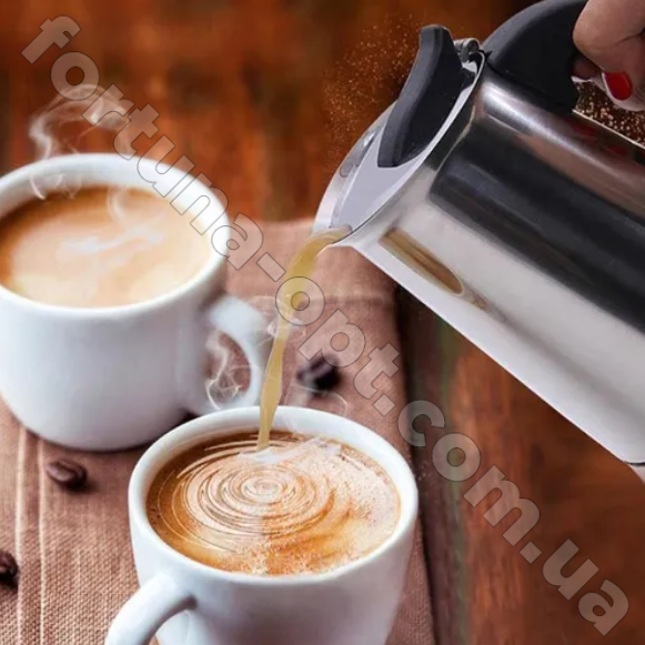Кофеварка гейзерная нержавеющая на 4 чашки A-Plus - 2087 ✅ базовая цена $8.42 ✔ Опт ✔ Скидки ✔ Заходите! - Интернет-магазин ✅ Фортуна-опт ✅